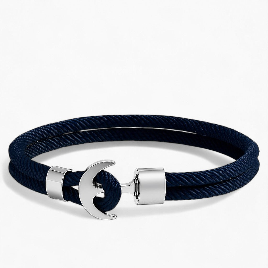 Navy Harbor Hook Bracelet