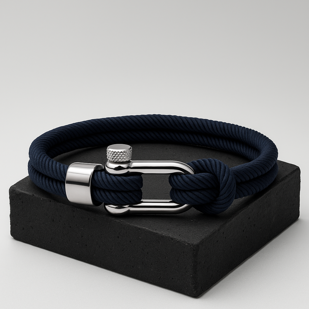 316L Navy Shackle Bracelet