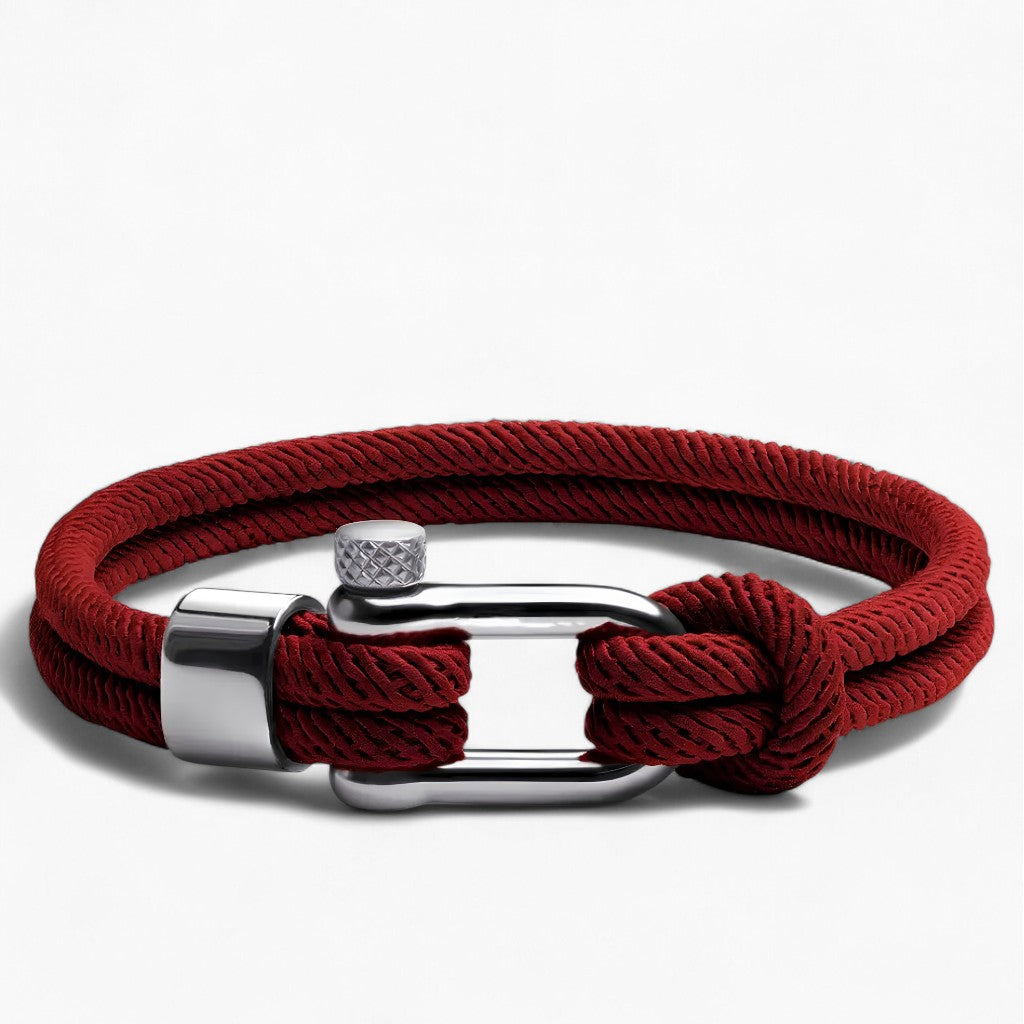 316L Maroon Shackle Bracelet
