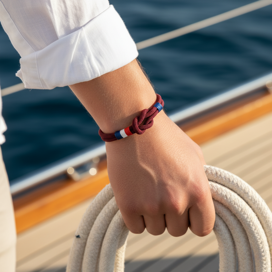 Nautical Maroon Knot