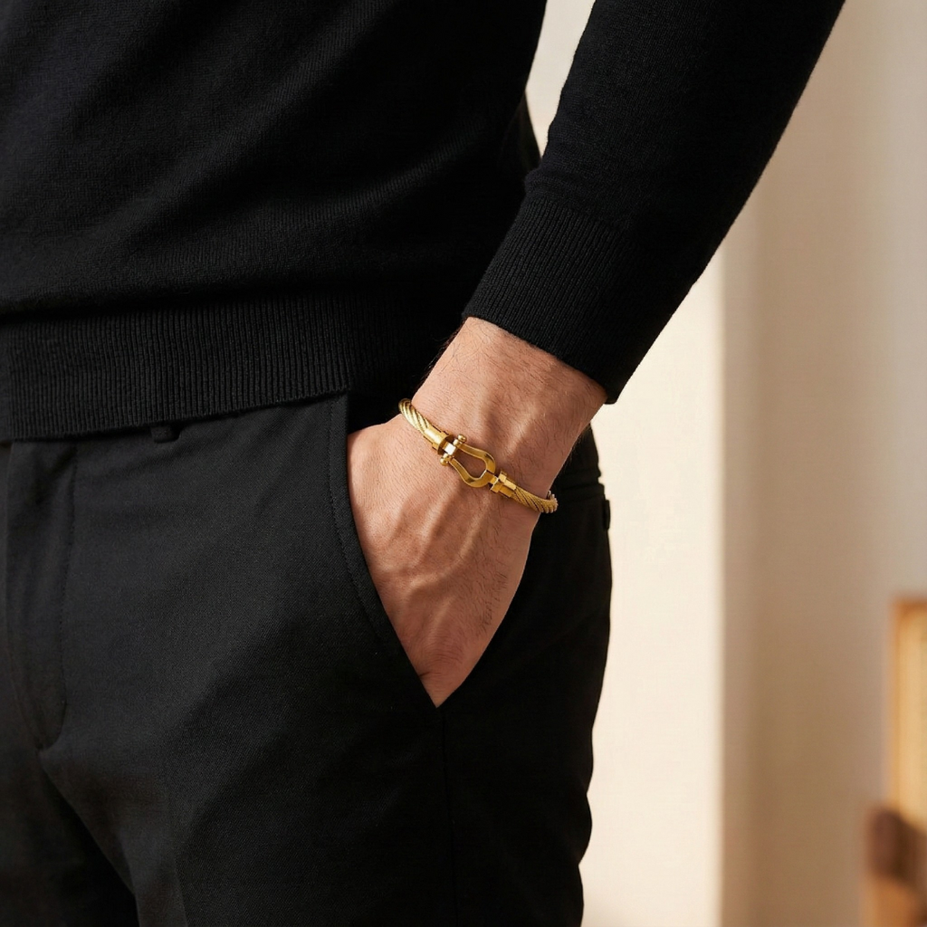 Atlas Gold Bracelet
