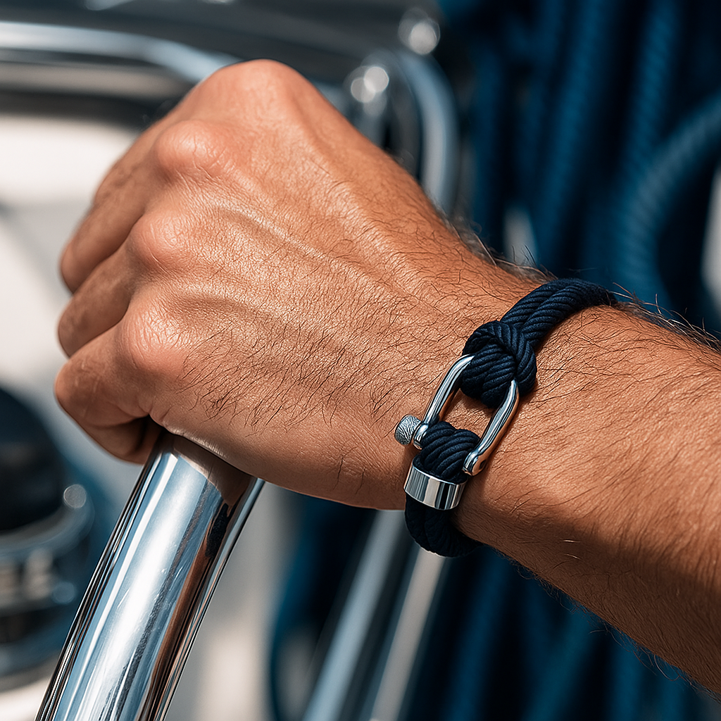 316L Navy Shackle Bracelet