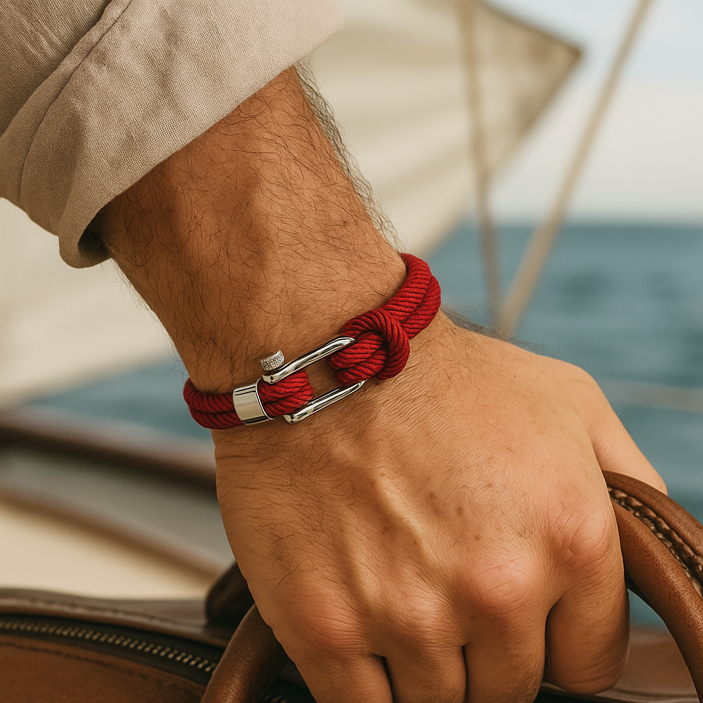 316L Maroon Shackle Bracelet