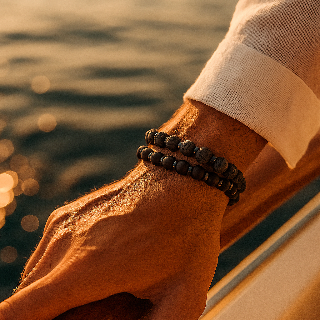 Obsidian Bead Bracelet