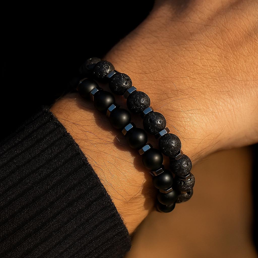 Obsidian Bead Bracelet