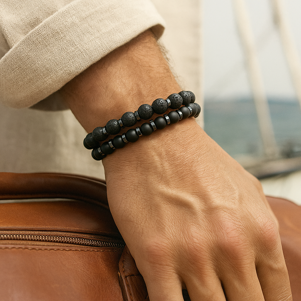 Obsidian Bead Bracelet