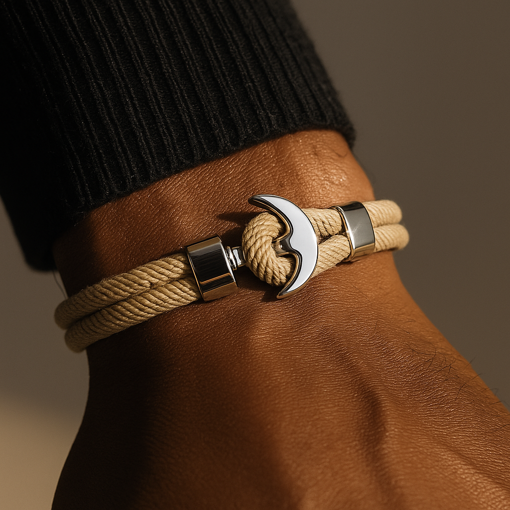 Beige Harbor Hook Bracelet