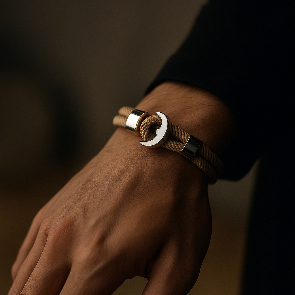 Beige Harbor Hook Bracelet