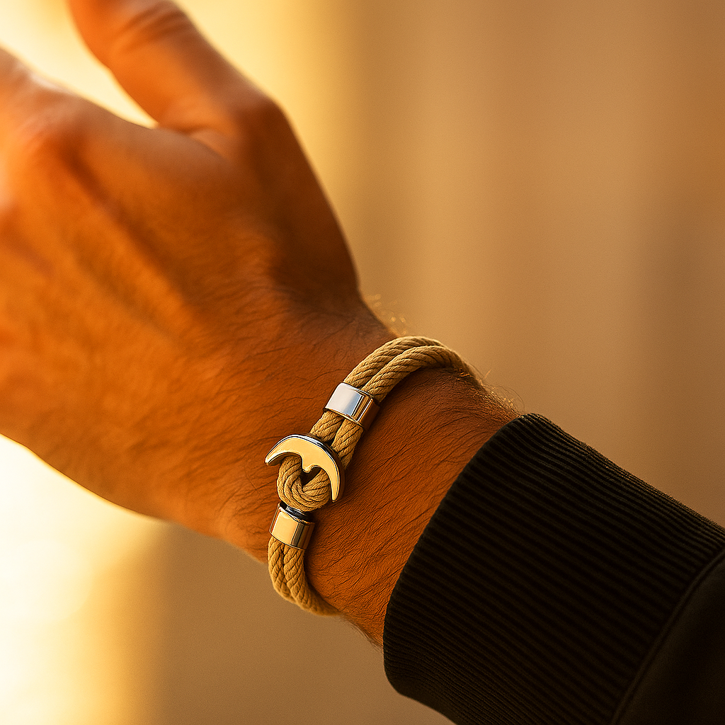 Beige Harbor Hook Bracelet