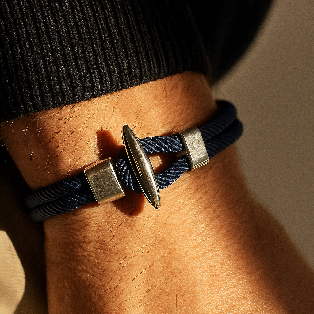 Navy Samson Post Bracelet