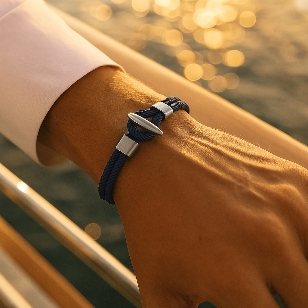 Navy Samson Post Bracelet