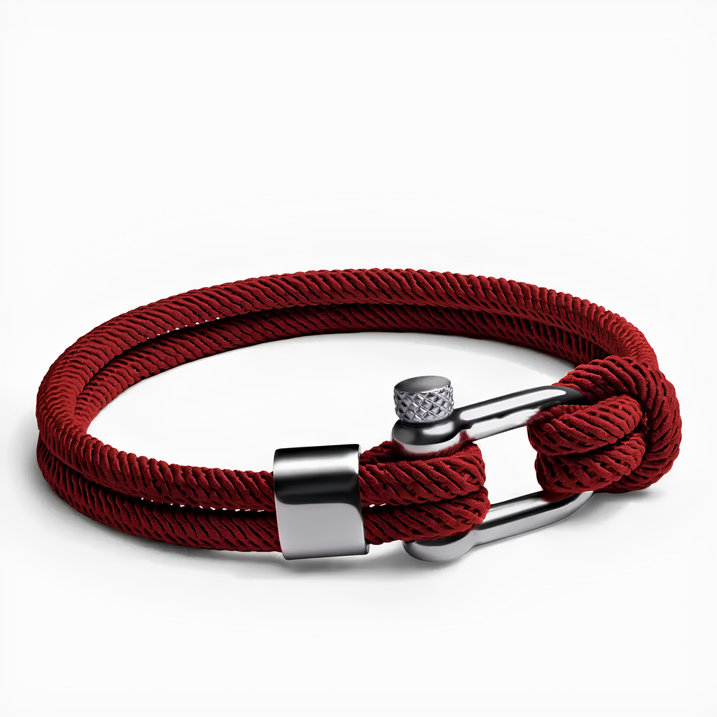 316L Maroon Shackle Bracelet