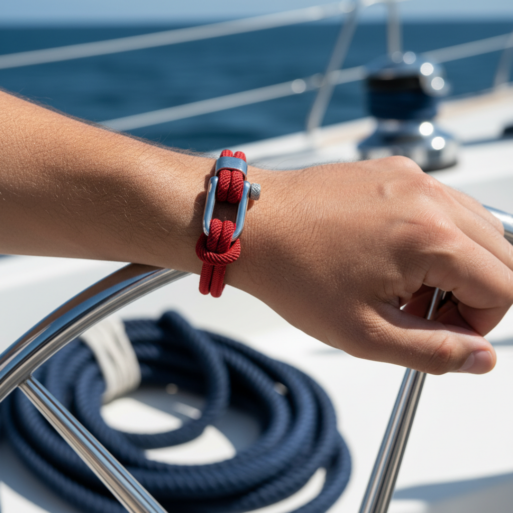 316L Maroon Shackle Bracelet