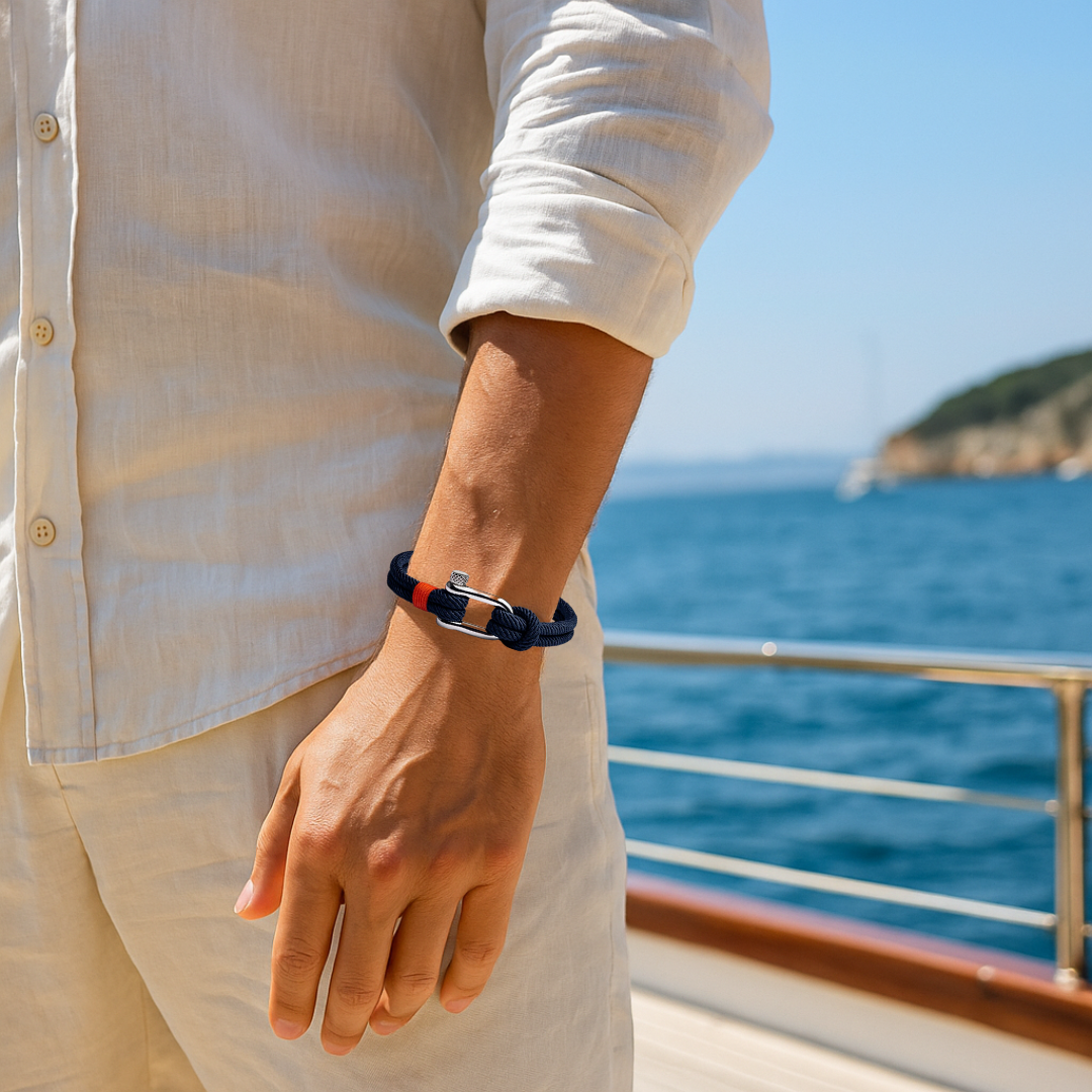 Crimson Navy Bracelet