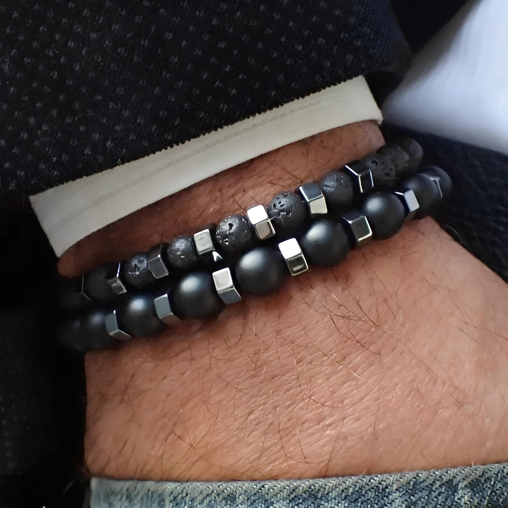 Obsidian Bead Bracelet